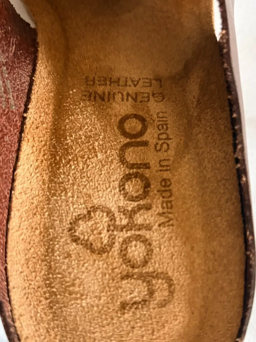 Yokono Spain Brown Leather Cross Over Strap Slide Boho Cork Wedge Sandle Sz 8